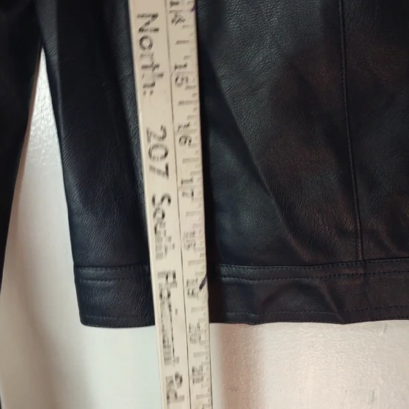 Lulu's Midnight Blue Leather Jacket Size Small - Picture 5 of 8